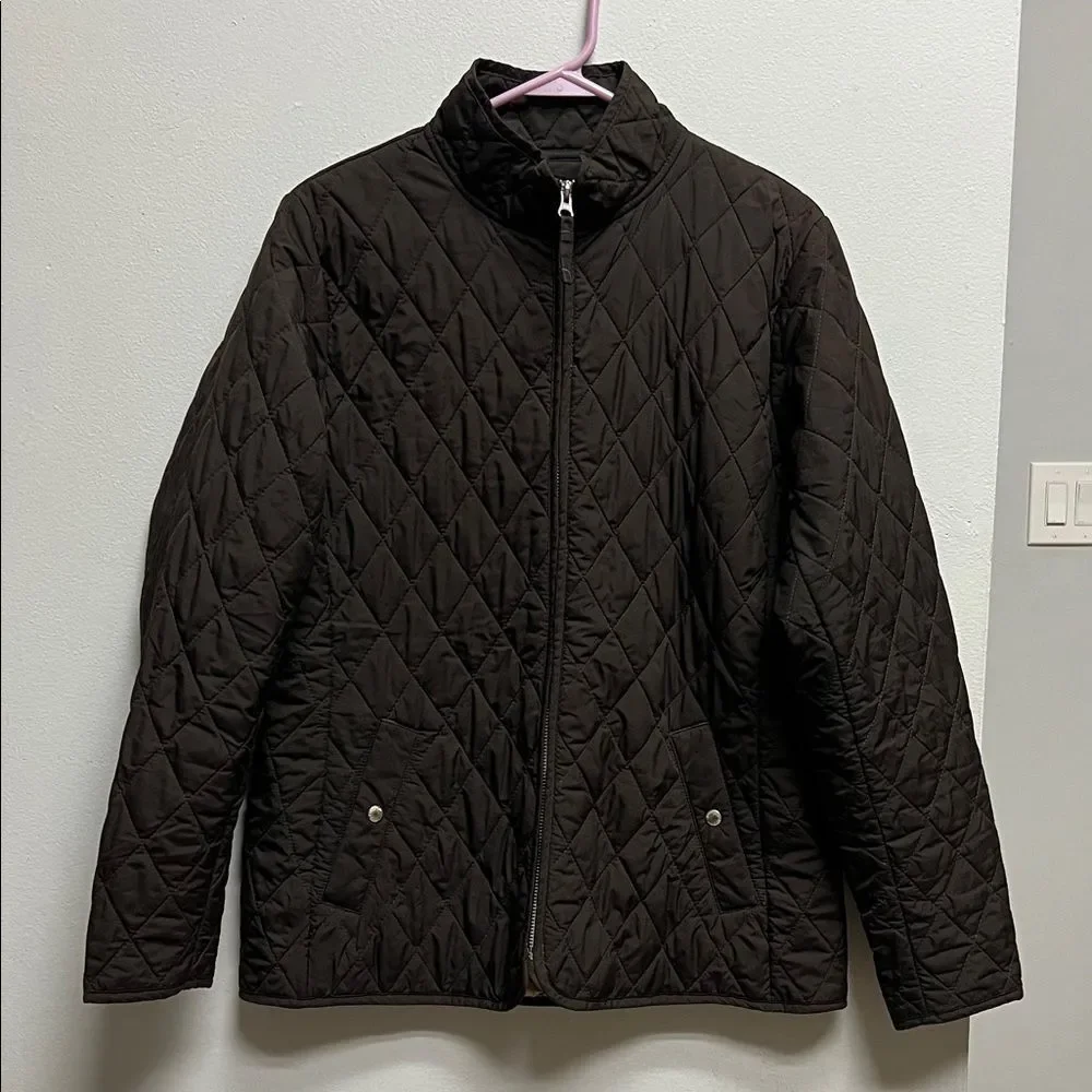 Lands' End Brown Quilted Jacket